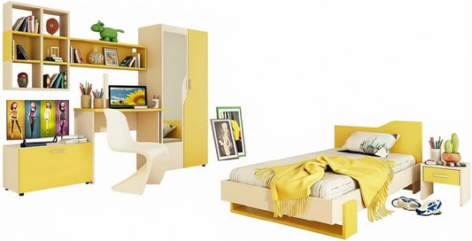 Letto ARREDO DA CASA CCU5, 2 ante, singolo, Rovere, per camera da letto