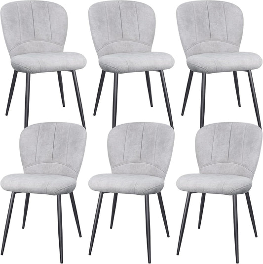 Sedia ANVOFONG, velluto, Grigio, imbottita