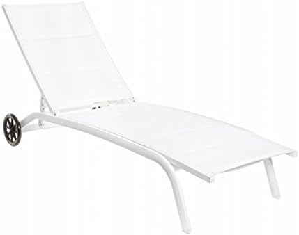 Lettino prendisole Bizzotto, Bianco, per giardino e terrazzo