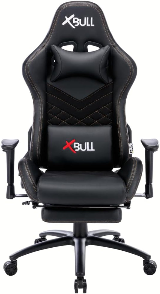 Sedia gaming Piushopping, tessuto, Nero, reclinabile, regolabile, con poggiapiedi, con poggiatesta, con braccioli, per ufficio