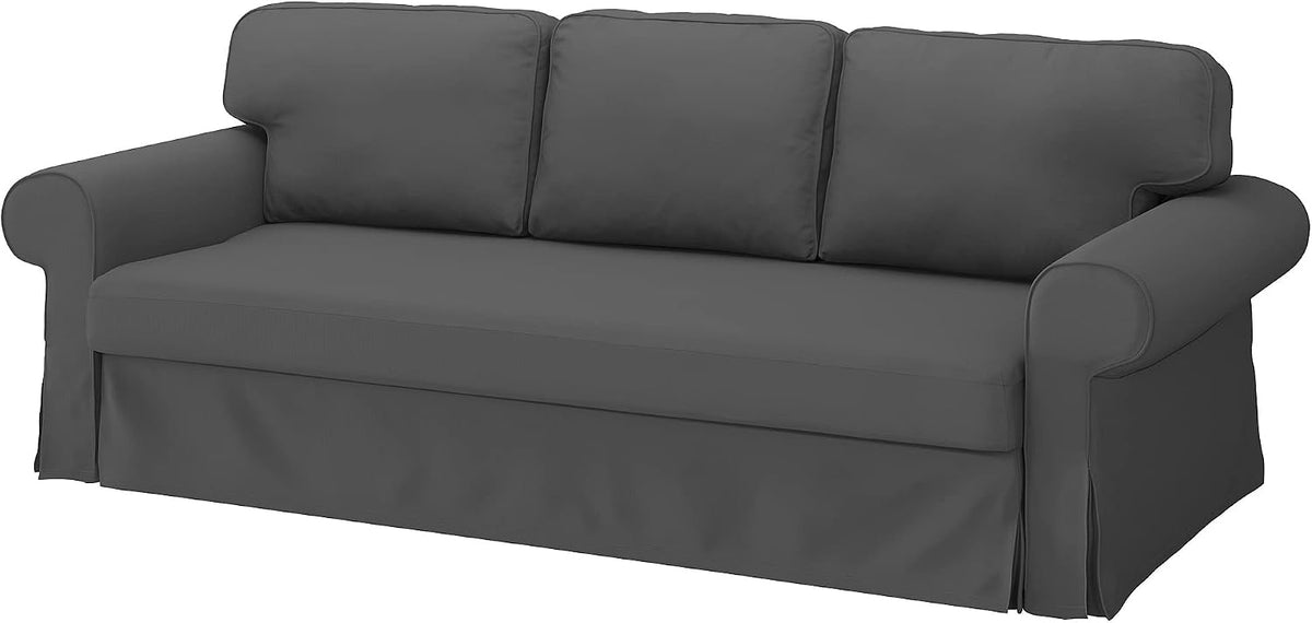 Divano letto Ikea, 3 posti, Grigio, con funzione letto, con contenitore, per soggiorno
