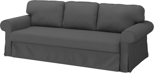 Divano letto Ikea, 3 posti, Grigio, con funzione letto, con contenitore, per soggiorno