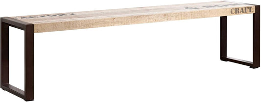 Panca MASSIVMOEBEL24.DE, 45 × 180 × 40 cm, legno massello, Naturale