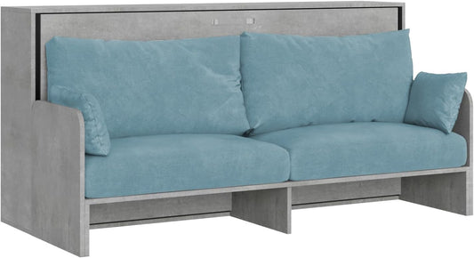 Letto Itamoby, singolo, 85 × 190 cm, 85 × 185 cm, legno, alluminio, Blu, con funzione letto, sfoderabile, per camera da letto