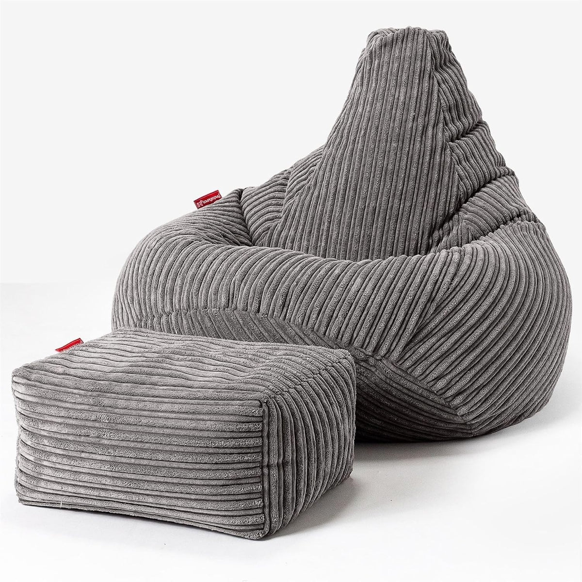 Poltrona reclinabile Lounge Pug, velluto, con poggiapiedi, per soggiorno