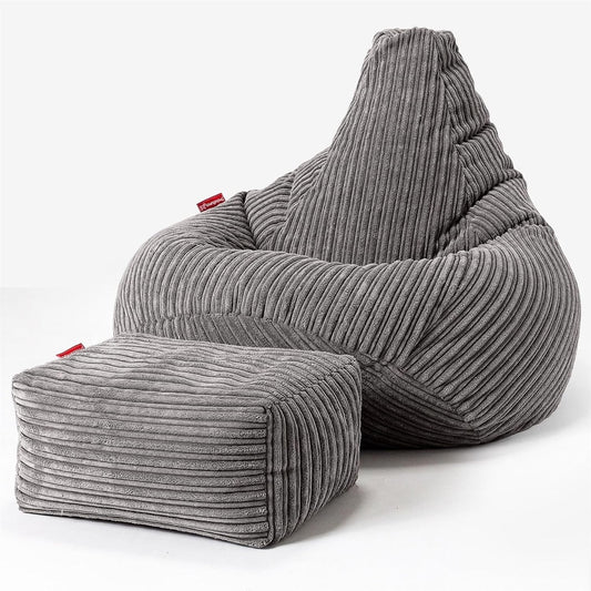 Poltrona reclinabile Lounge Pug, velluto, con poggiapiedi, per soggiorno