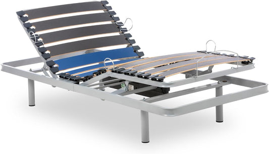 Letto Geriafy, 80 × 190 cm, legno, acciaio, regolabile, con rete a doghe, per camera da letto
