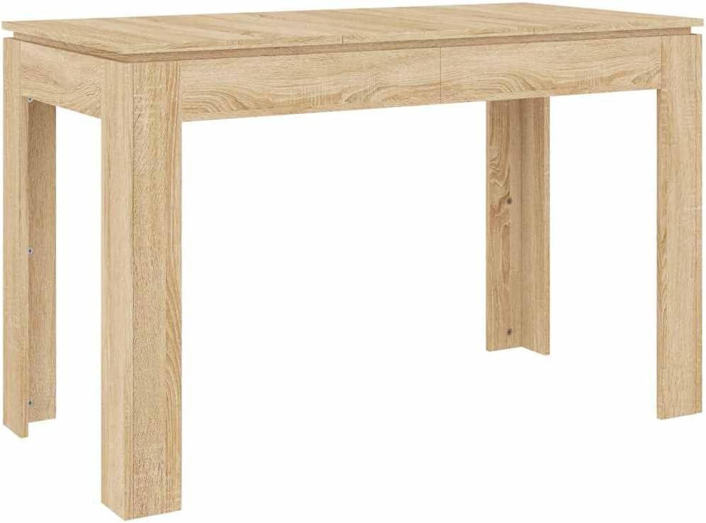 Tavolo da pranzo vidaXL, 120 × 60 × 76cm, legno, Rovere, per sala da pranzo e cucina