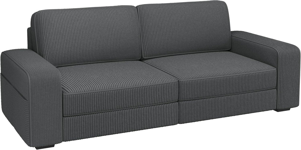 Divano Yaheetech, 2 posti, 172,5 × 55 cm, legno, metallo, con braccioli, imbottito, per soggiorno