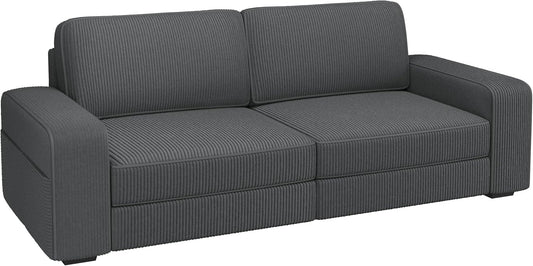 Divano Yaheetech, 2 posti, 172,5 × 55 cm, legno, metallo, con braccioli, imbottito, per soggiorno