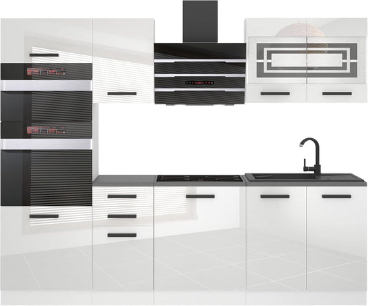 Armadietto B BELINI GROUP, 240 × 60 cm, resina, Bianco, per sala da pranzo e cucina
