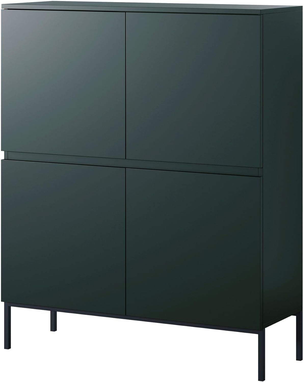 Credenza Selsey, 4 ante, 18 × 18 mm, metallo, Verde, per soggiorno, Larghezza 100 cm